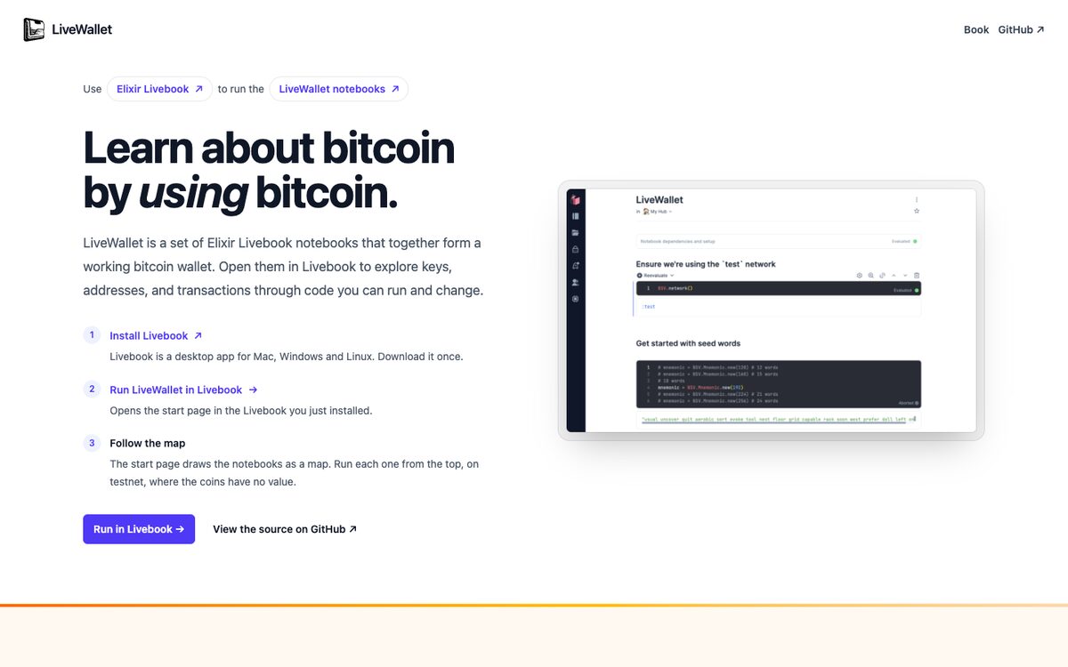 Screenshot of LiveWallet